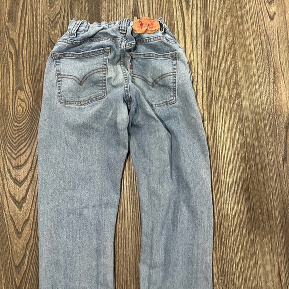 Levis Jeans Boys Straight Leg Mid Rise Light Wash Cotton Denim Blue Size 12 - Picture 8 of 9